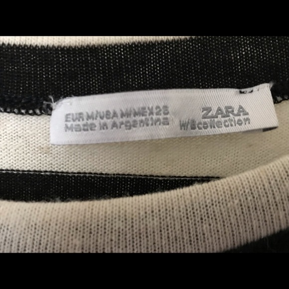 ZARA striped knit top M - Picture 2 of 4